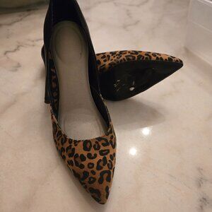 Leopard Print Pointed-Toe Heels Pumps